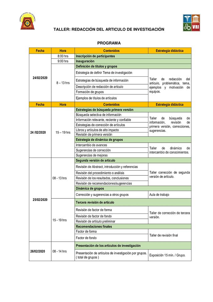 El Vicerrectorado de Investigación organiza el Taller: «Redacción de ...